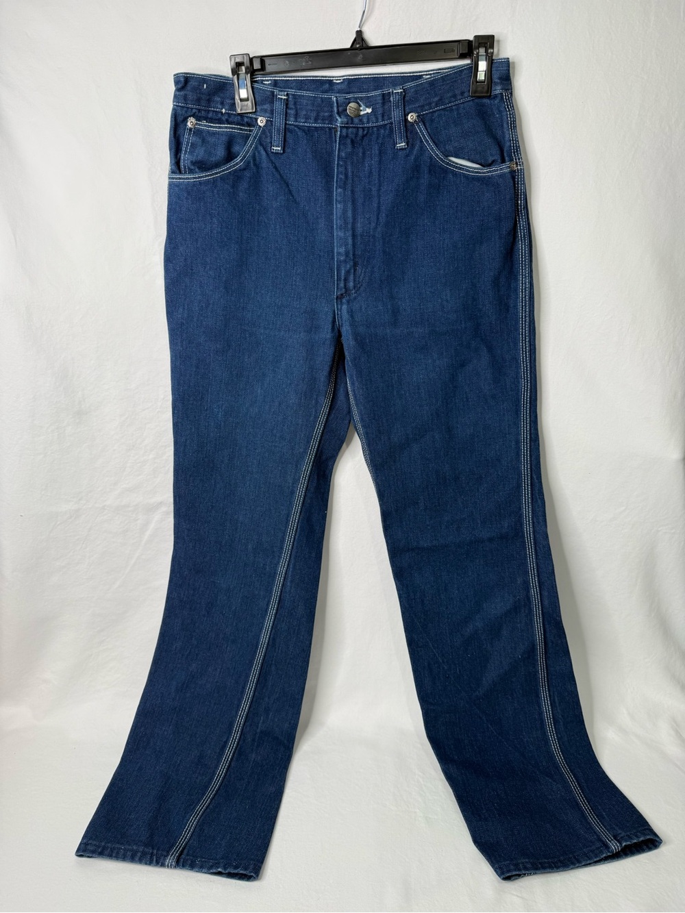 Vintage 70s Wrangler Wrapid Transit Jeans 33 USA Made Flare Bootcut Denim 7M464